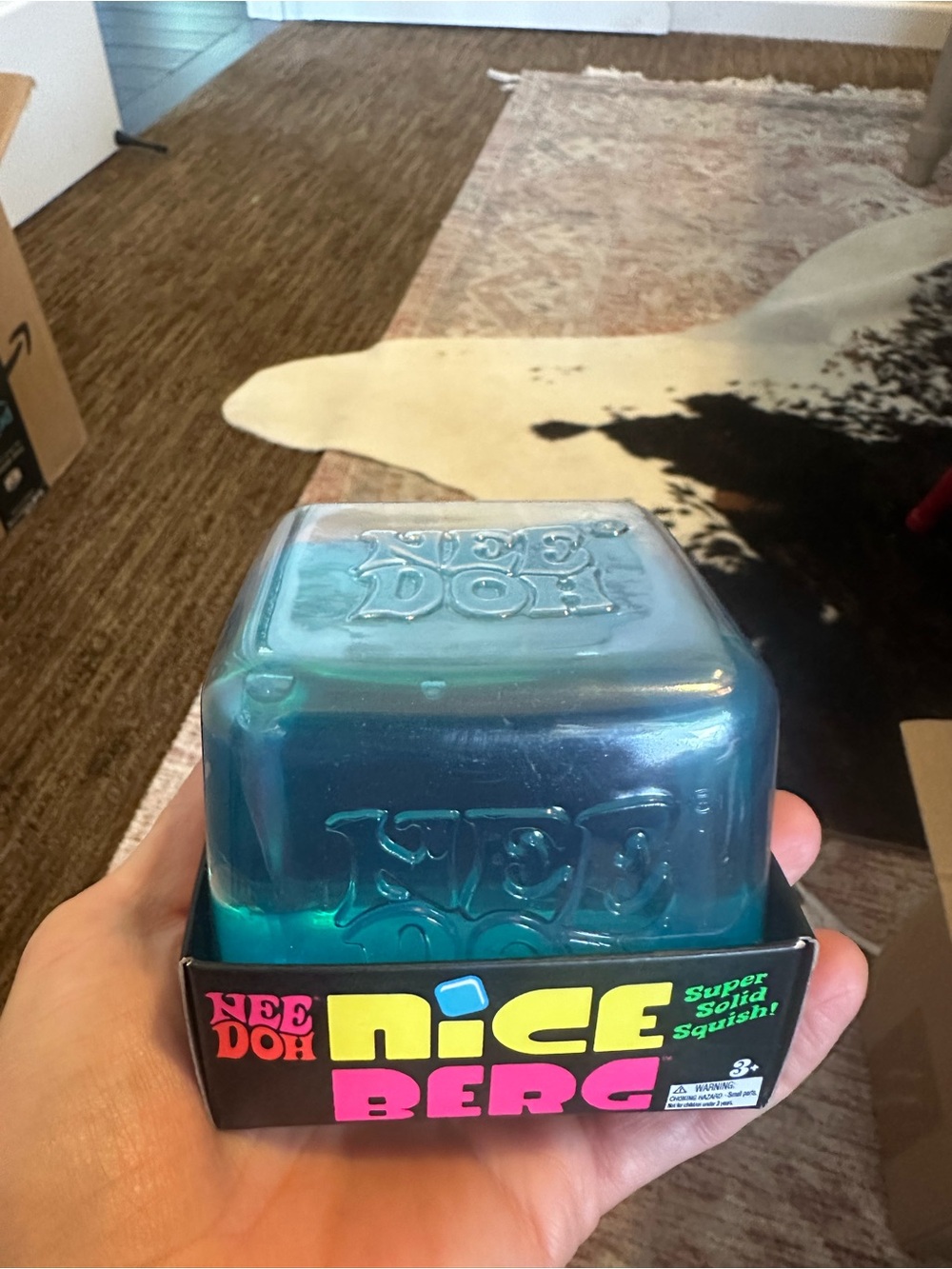 NeeDoh Nice Berg Blue Ice Cube Squishy Fidget Toy – Original Packaging